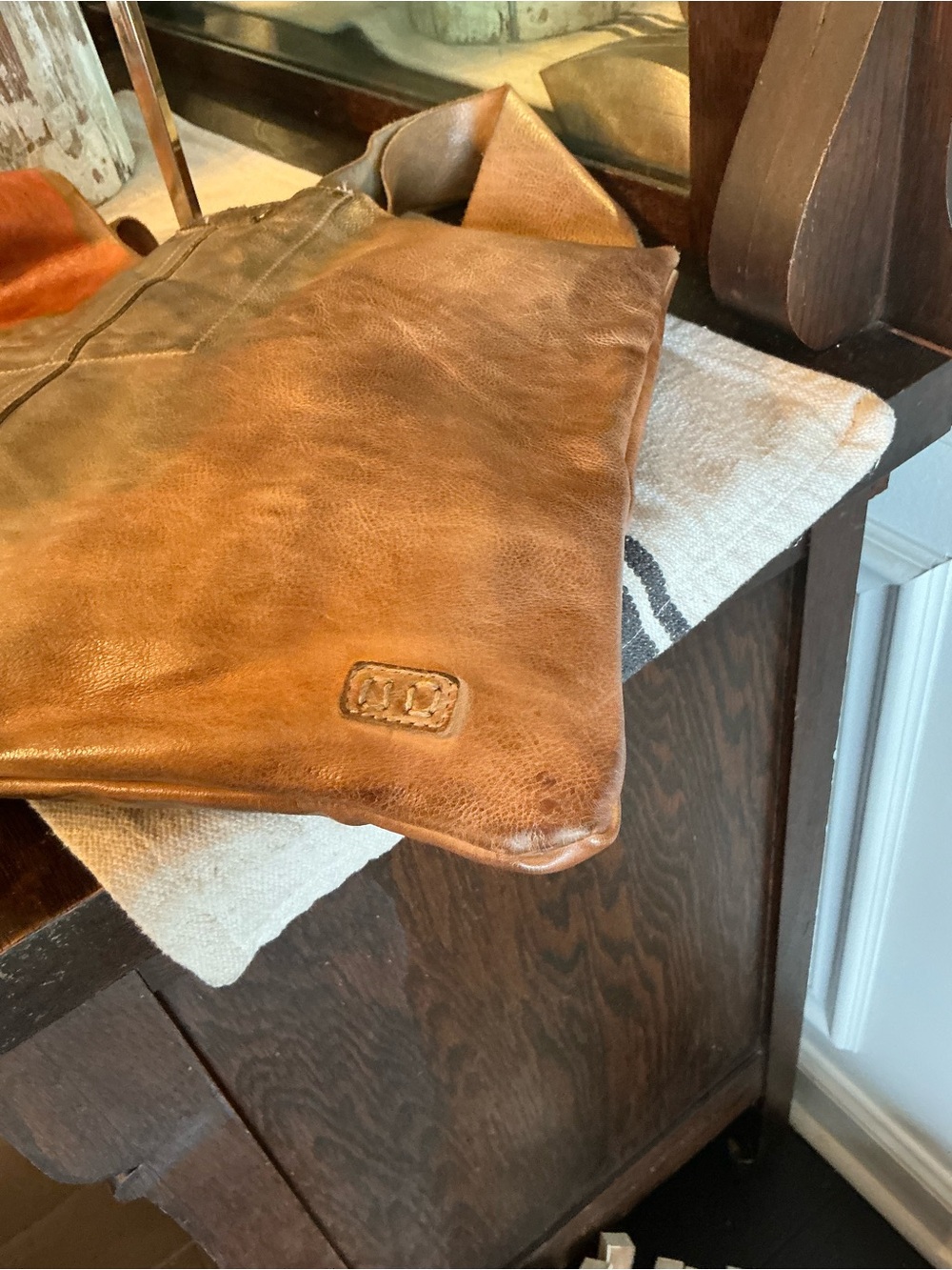 NWOT Bed Stu Leather Ariel Hobo Shoulder Bag Cool Sangria Tie Dyed Retail $249 - Picture 11 of 14